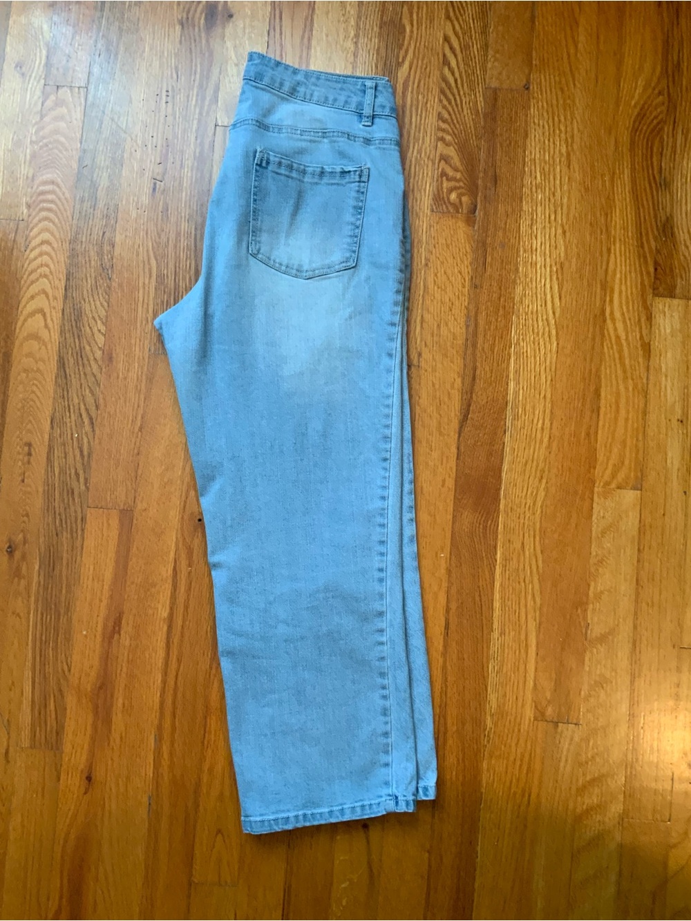 d.jeans Contemporary Light Wash Cropped Wide Leg Jeans High Rise Size 10